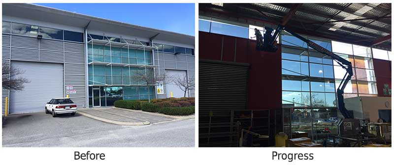 The process of window tinting for industrial project